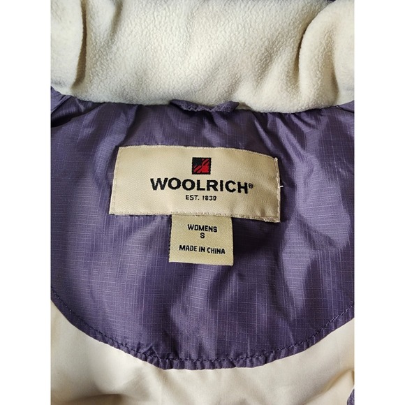 Vintage Style Woolrich Womens Small Amethyst Full Zip Puffer Vest Style 18508 - Picture 5 of 8